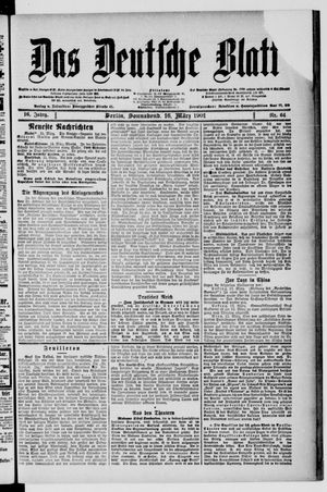 Das deutsche Blatt vom 16.03.1901