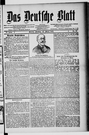 Das deutsche Blatt vom 22.03.1901