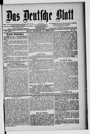 Das deutsche Blatt vom 23.03.1901