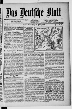 Das deutsche Blatt vom 28.03.1901