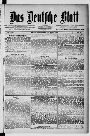 Das deutsche Blatt vom 13.04.1901