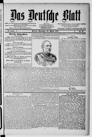 Das deutsche Blatt vom 23.04.1901