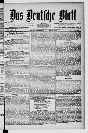 Das deutsche Blatt on Apr 27, 1901