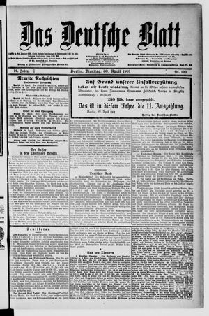 Das deutsche Blatt vom 30.04.1901
