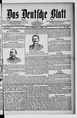 Das deutsche Blatt vom 08.05.1901