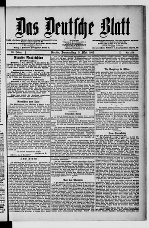 Das deutsche Blatt vom 09.05.1901