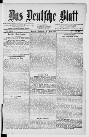 Das deutsche Blatt vom 19.05.1901