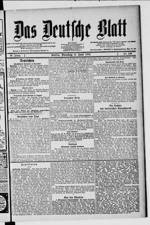 Das deutsche Blatt vom 04.06.1901