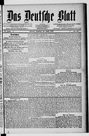 Das deutsche Blatt vom 14.06.1901