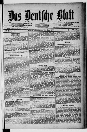 Das deutsche Blatt vom 29.06.1901