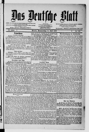 Das deutsche Blatt vom 04.07.1901
