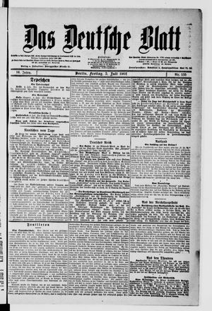 Das deutsche Blatt vom 05.07.1901