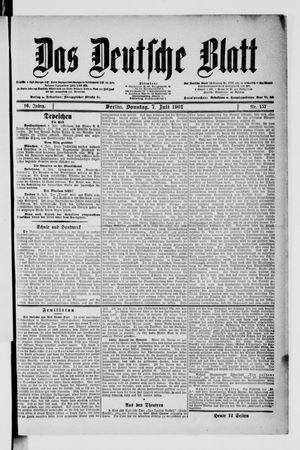 Das deutsche Blatt on Jul 7, 1901