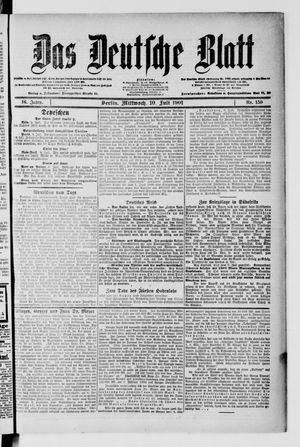 Das deutsche Blatt vom 10.07.1901