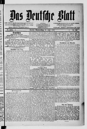 Das deutsche Blatt vom 11.07.1901