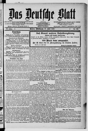 Das deutsche Blatt vom 17.07.1901