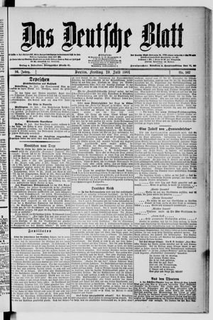 Das deutsche Blatt vom 19.07.1901