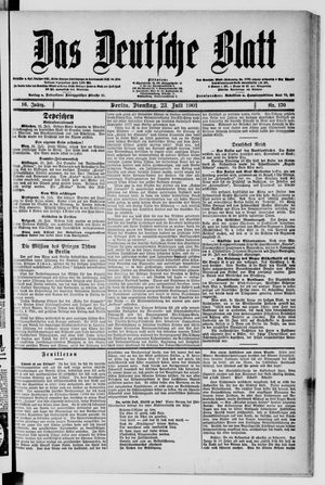 Das deutsche Blatt vom 23.07.1901