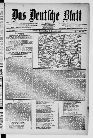 Das deutsche Blatt vom 01.08.1901
