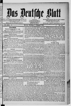 Das deutsche Blatt vom 09.08.1901