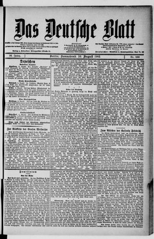 Das deutsche Blatt on Aug 10, 1901