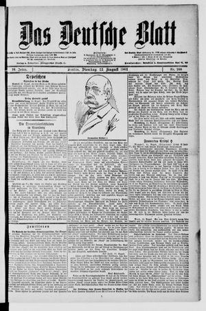 Das deutsche Blatt on Aug 13, 1901