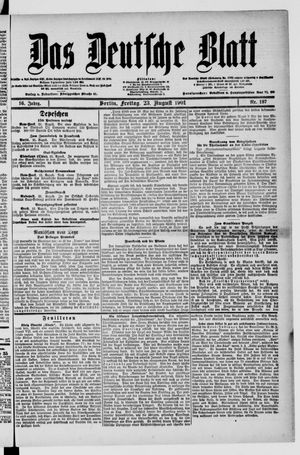 Das deutsche Blatt vom 23.08.1901