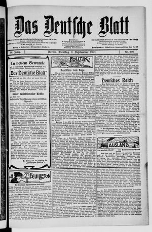 Das deutsche Blatt vom 03.09.1901