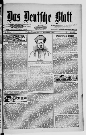 Das deutsche Blatt vom 05.09.1901