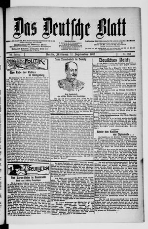 Das deutsche Blatt vom 11.09.1901