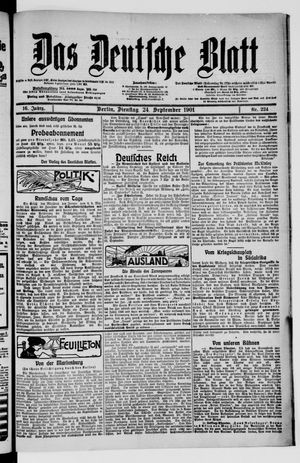 Das deutsche Blatt vom 24.09.1901