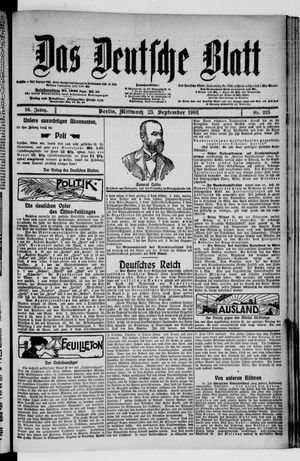 Das deutsche Blatt vom 25.09.1901