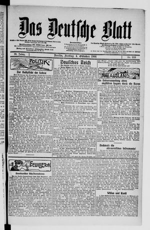 Das deutsche Blatt vom 04.10.1901
