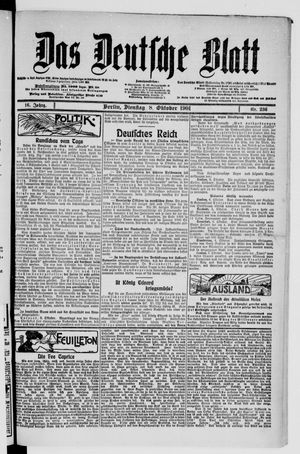 Das deutsche Blatt vom 08.10.1901