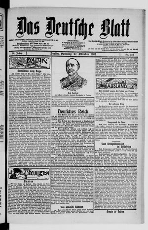 Das deutsche Blatt vom 27.10.1901