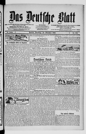 Das deutsche Blatt vom 29.10.1901