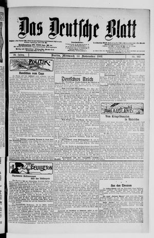 Das deutsche Blatt vom 13.11.1901