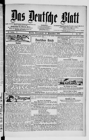 Das deutsche Blatt vom 23.11.1901