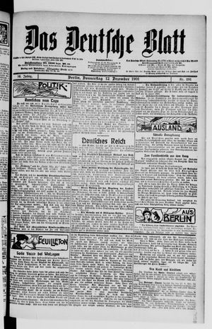 Das deutsche Blatt vom 12.12.1901