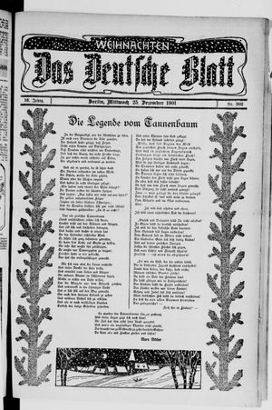 Das deutsche Blatt vom 25.12.1901