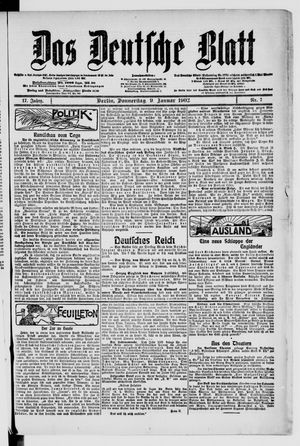 Das deutsche Blatt on Jan 9, 1902