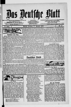 Das deutsche Blatt vom 17.01.1902