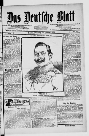 Das deutsche Blatt vom 26.01.1902