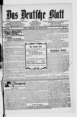 Das deutsche Blatt vom 29.01.1902