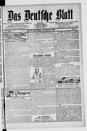 Das deutsche Blatt vom 30.01.1902