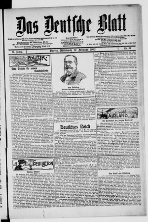 Das deutsche Blatt vom 12.02.1902