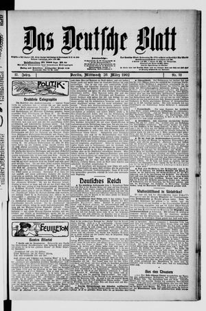Das deutsche Blatt vom 26.03.1902