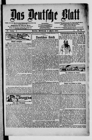 Das deutsche Blatt on Apr 2, 1902
