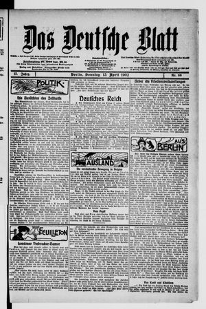 Das deutsche Blatt vom 13.04.1902