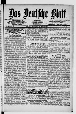 Das deutsche Blatt vom 16.04.1902